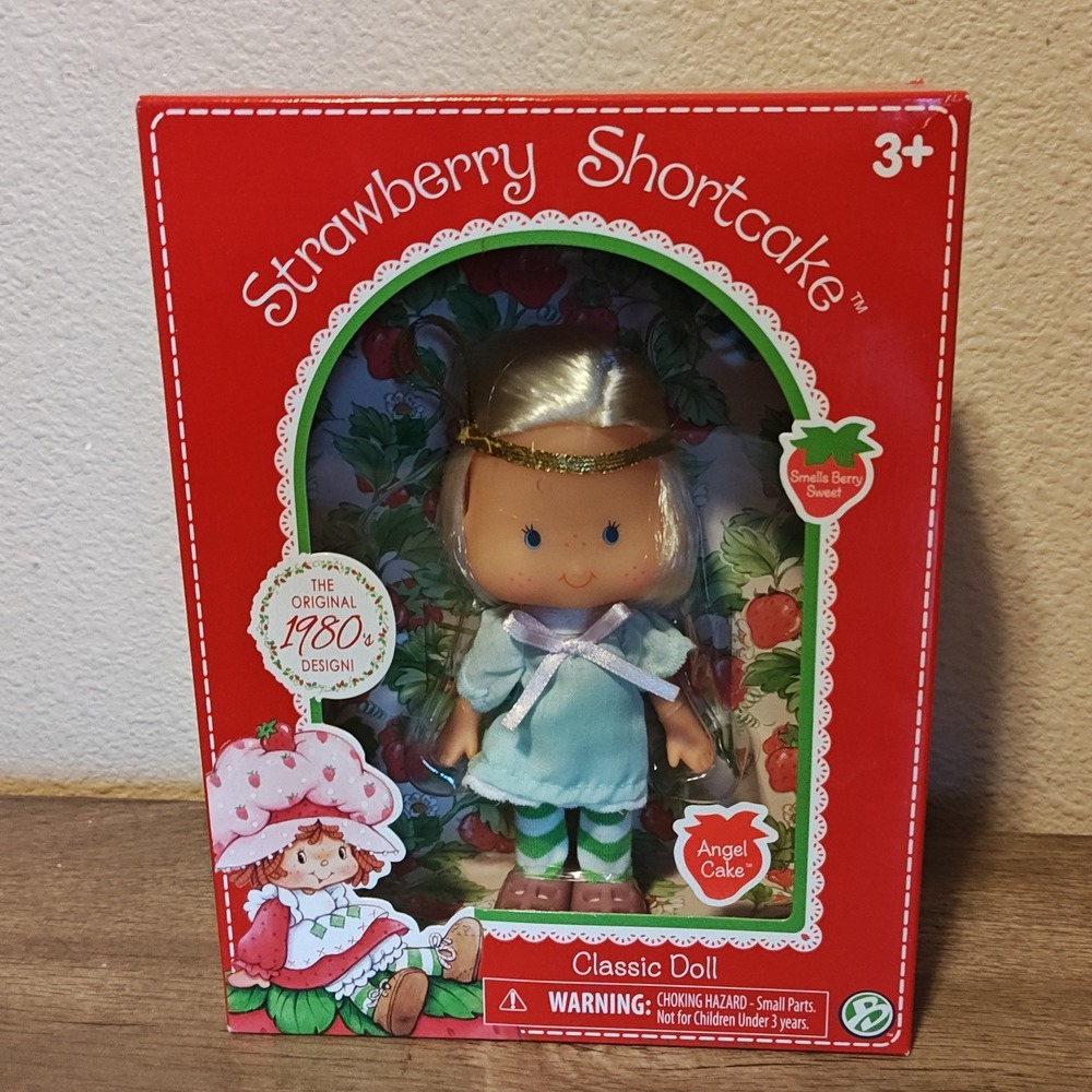 Strawberry Shortcake Angel Cake Classic Doll Kids 6in Blue 1980s Design Scented